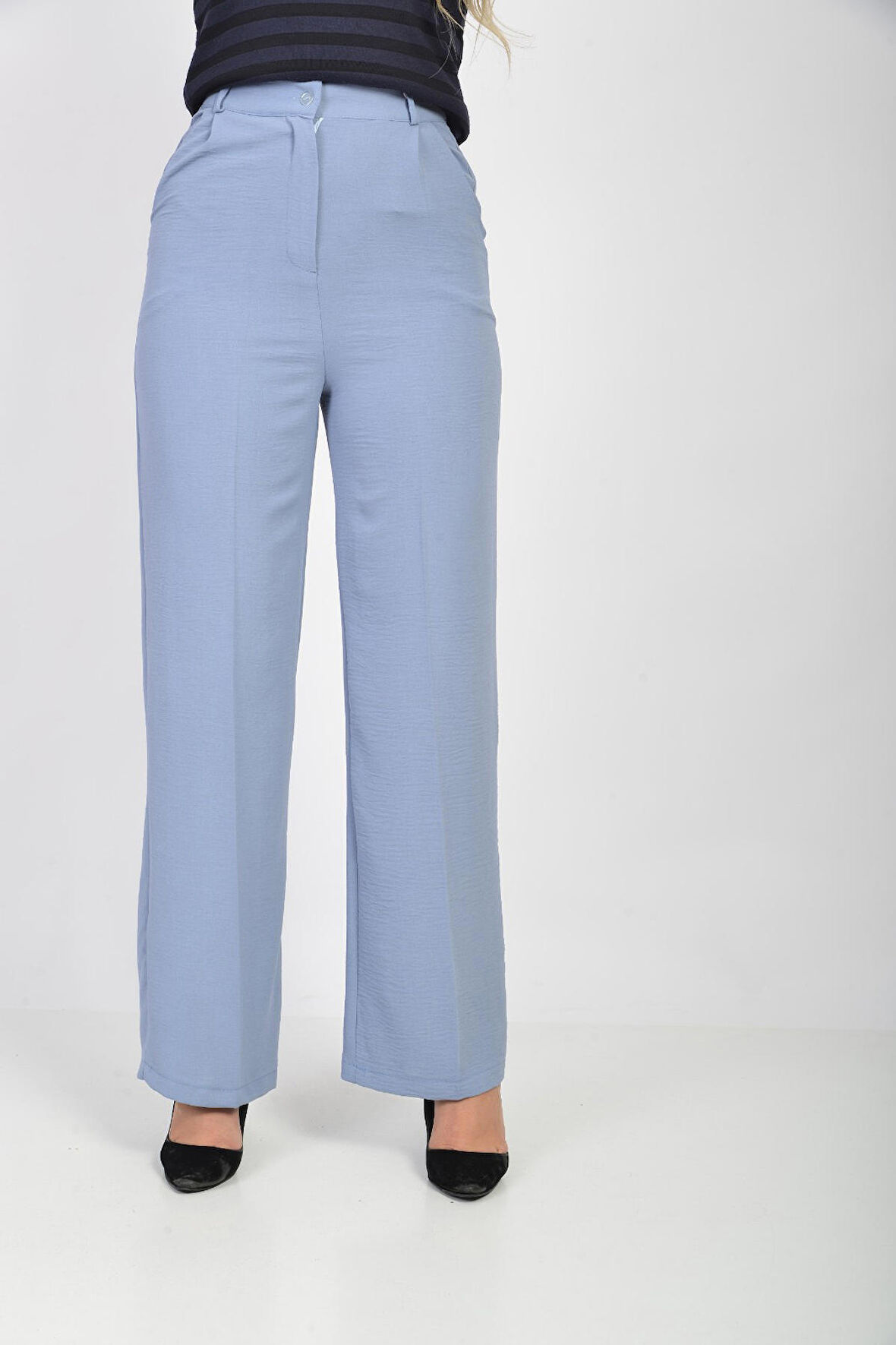 SORALLİNE KADIN PANTOLON YAZLIK  1699 AEROBİN KUMAŞ MAVİ