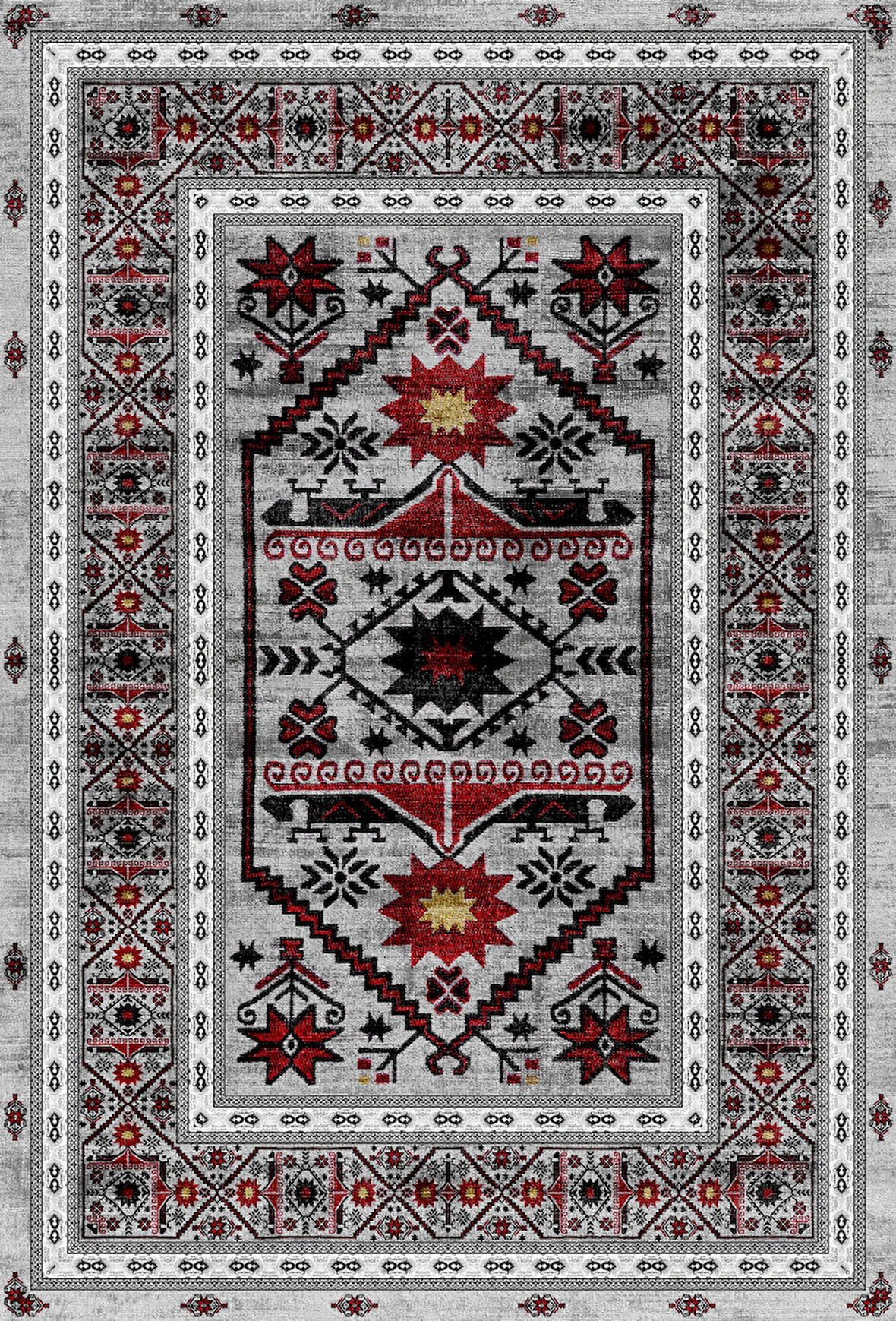 Pamuk Dokuma Taban Kaymaz Yıkanabilir Klasik Desenli  Salon Halısı Mutfak Halısı Koridor Halısı