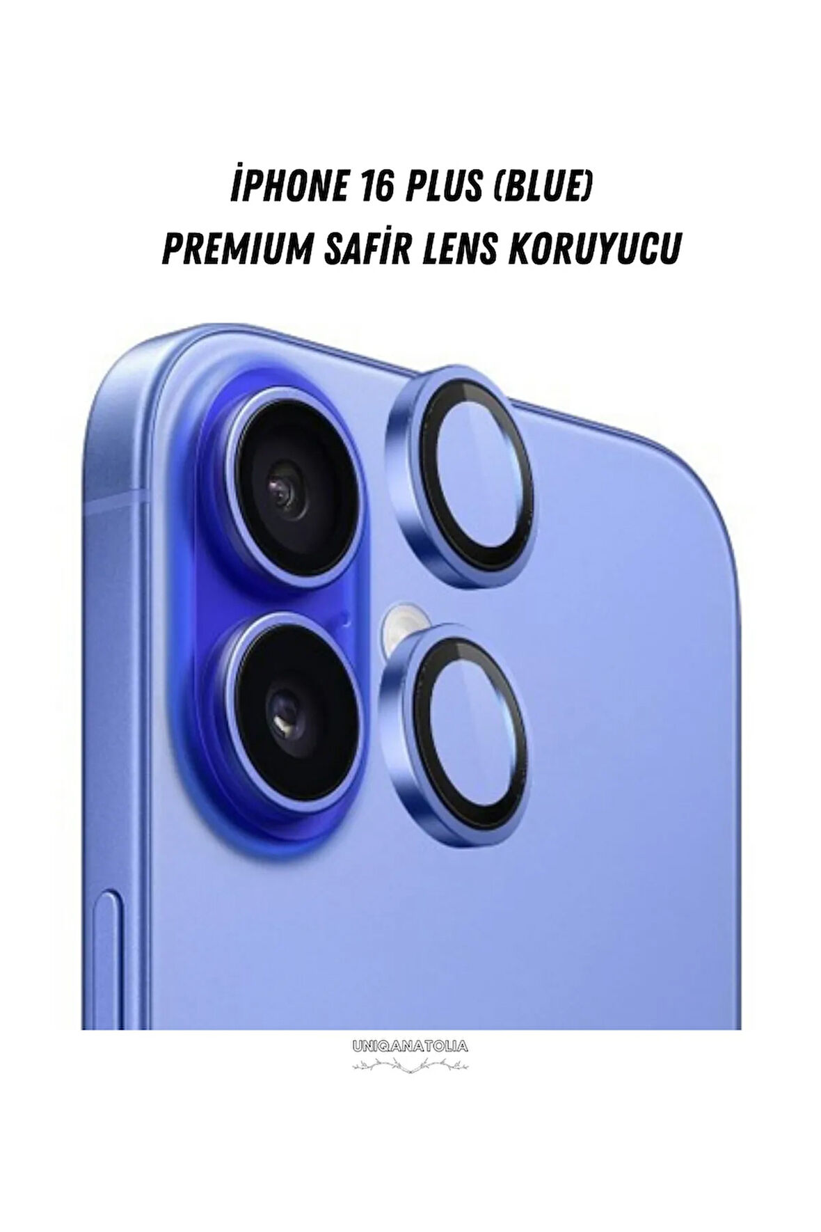 iPhone 16 Plus Premium Safir Lens Koruyucu