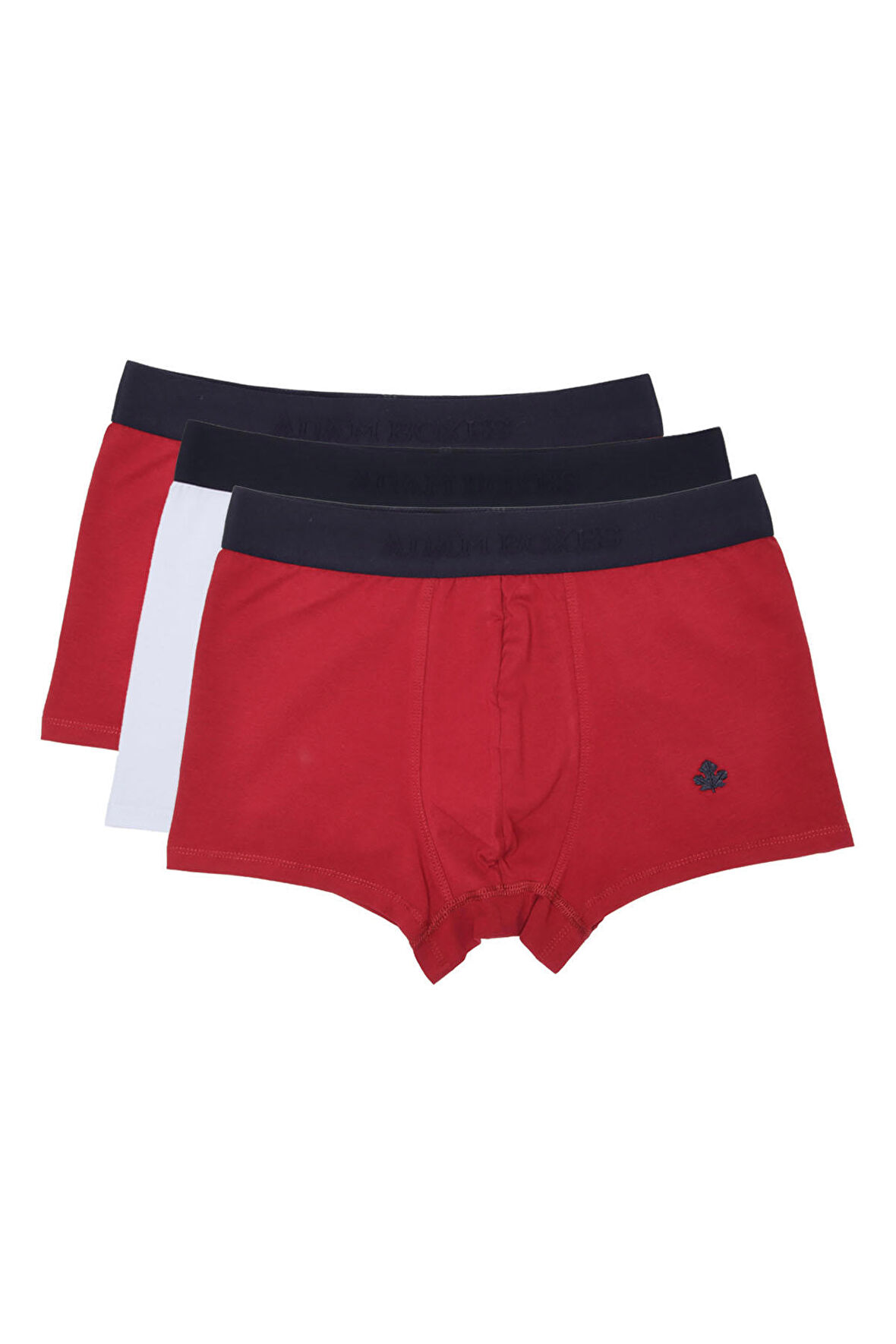 Adam Boxes Boxer Trunk Neo-Gracia 
3'lü Paket - Bordo, Beyaz