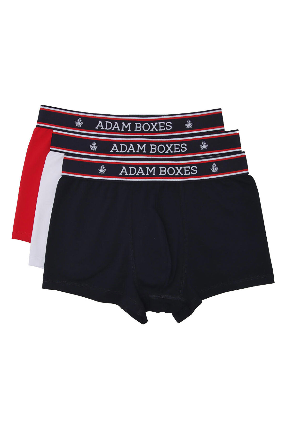 Adam Boxes Boxer Trunk Neo-Maritime 
3'lü Paket - Lacivert, Beyaz, Kırmızı