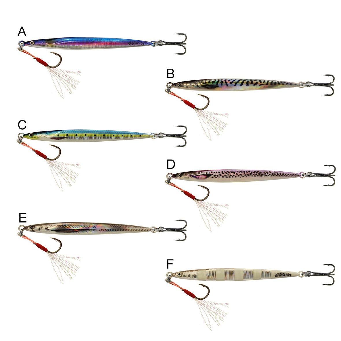 Captain 3665 Cazador Slim UV 40gr Light Jig Suni Yem D