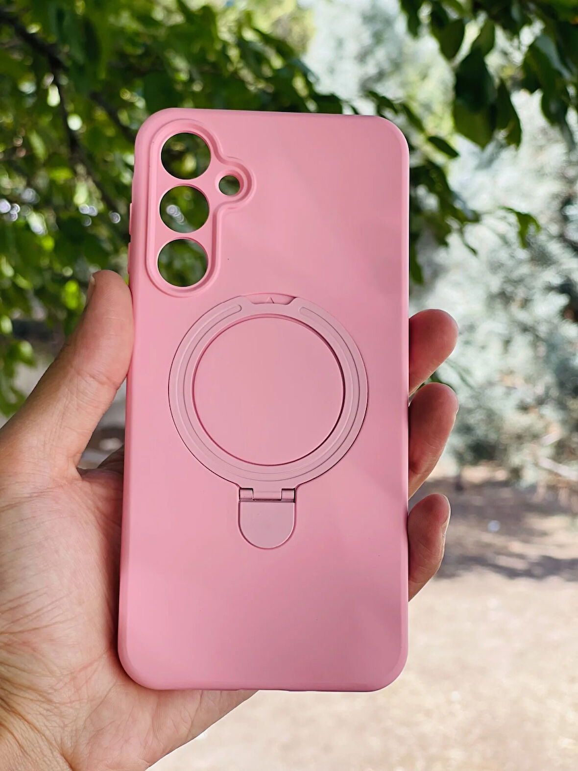 Samsung Galaxy S24 FE Kılıf Regal Mgsafe İçi Kadife Soft Standlı Silikon Kapak