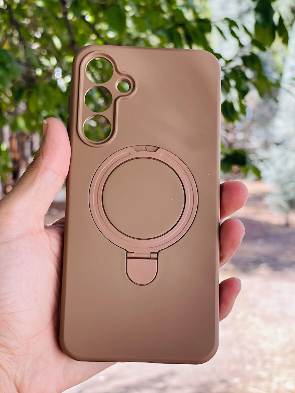Samsung Galaxy A55 5G Kılıf Regal Mgsafe İçi Kadife Soft Standlı Silikon Kapak