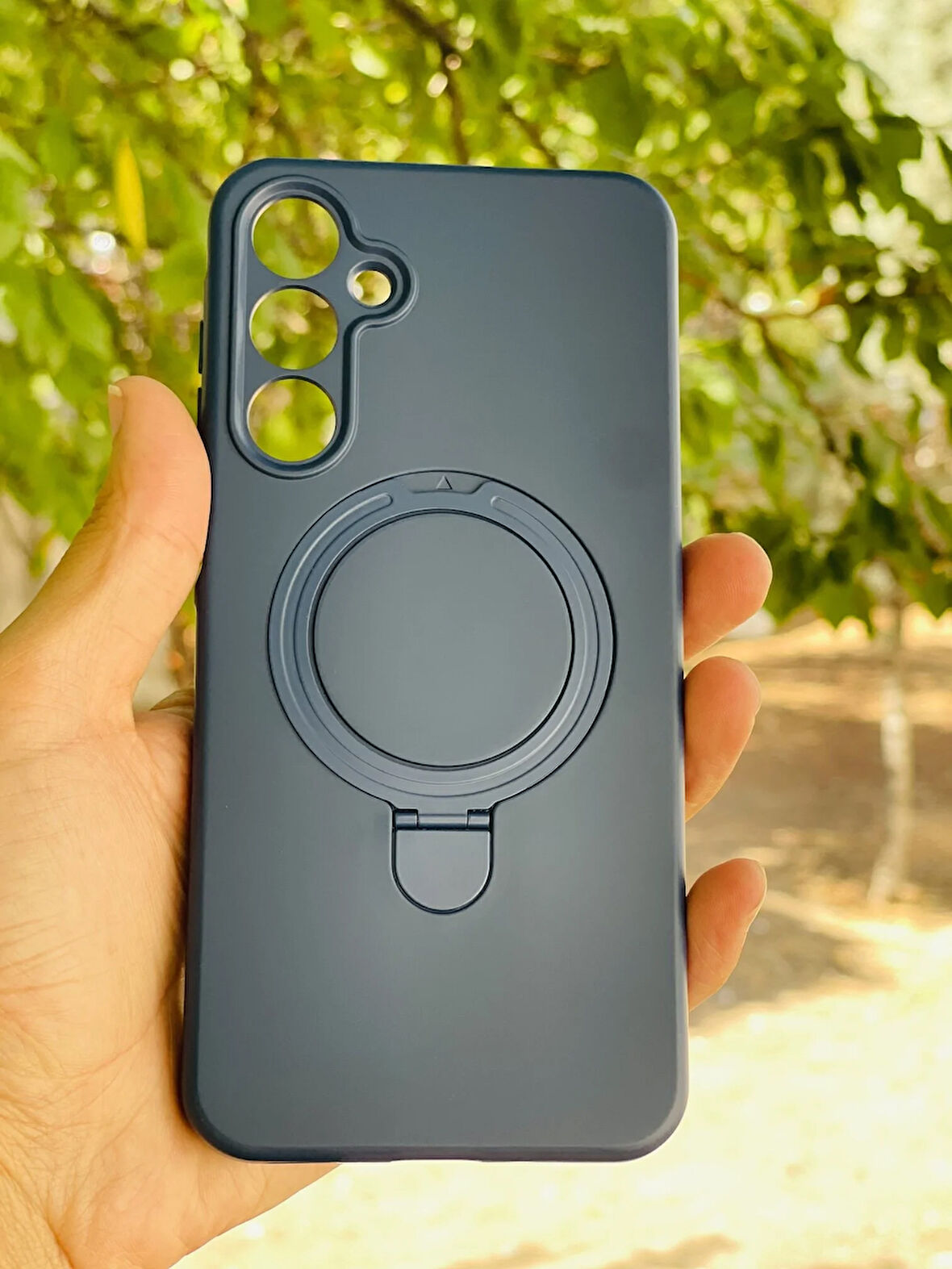 Samsung Galaxy A55 5G Kılıf Regal Mgsafe İçi Kadife Soft Standlı Silikon Kapak