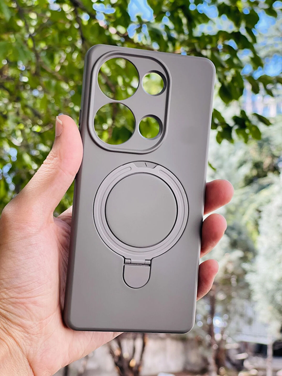 Xiaomi Redmi Note 13 Pro 4G Kılıf Regal Mgsafe İçi Kadife Soft Standlı Silikon Kapak