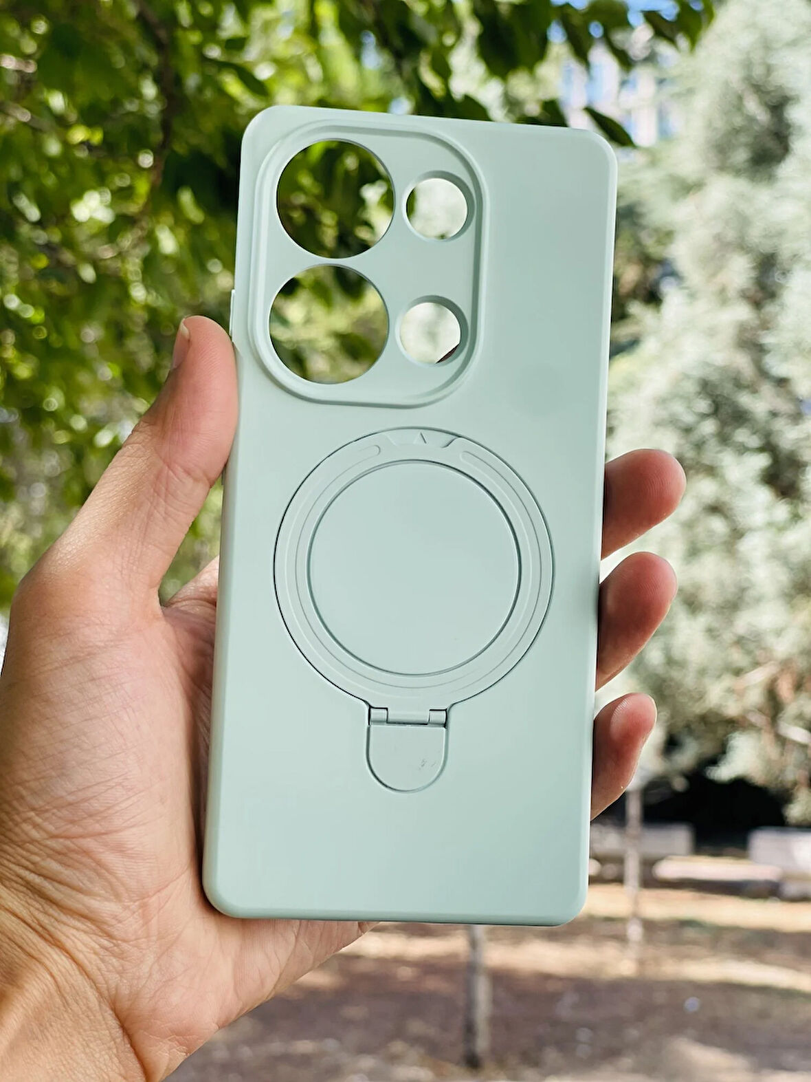 Xiaomi Redmi Note 13 Pro 4G Kılıf Regal Mgsafe İçi Kadife Soft Standlı Silikon Kapak