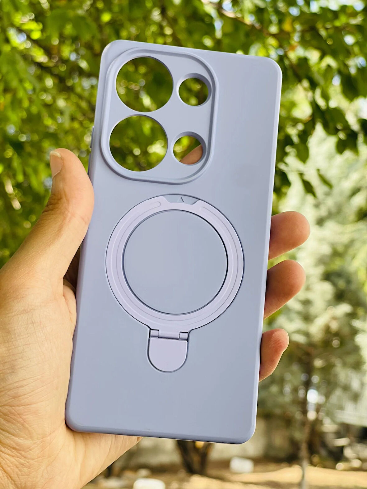 Xiaomi Redmi Note 13 Pro 4G Kılıf Regal Mgsafe İçi Kadife Soft Standlı Silikon Kapak