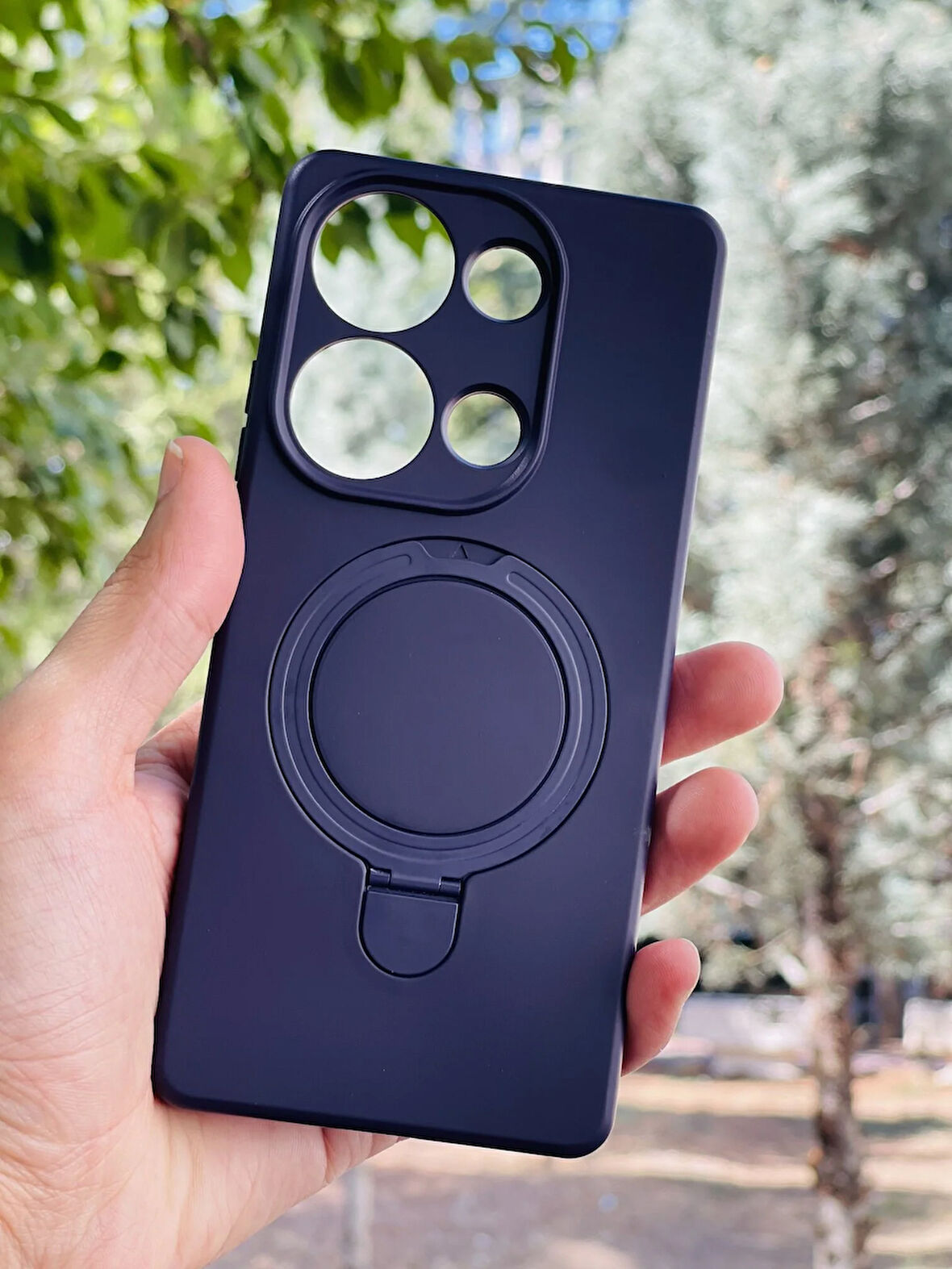 Xiaomi Redmi Note 13 Pro 4G Kılıf Regal Mgsafe İçi Kadife Soft Standlı Silikon Kapak