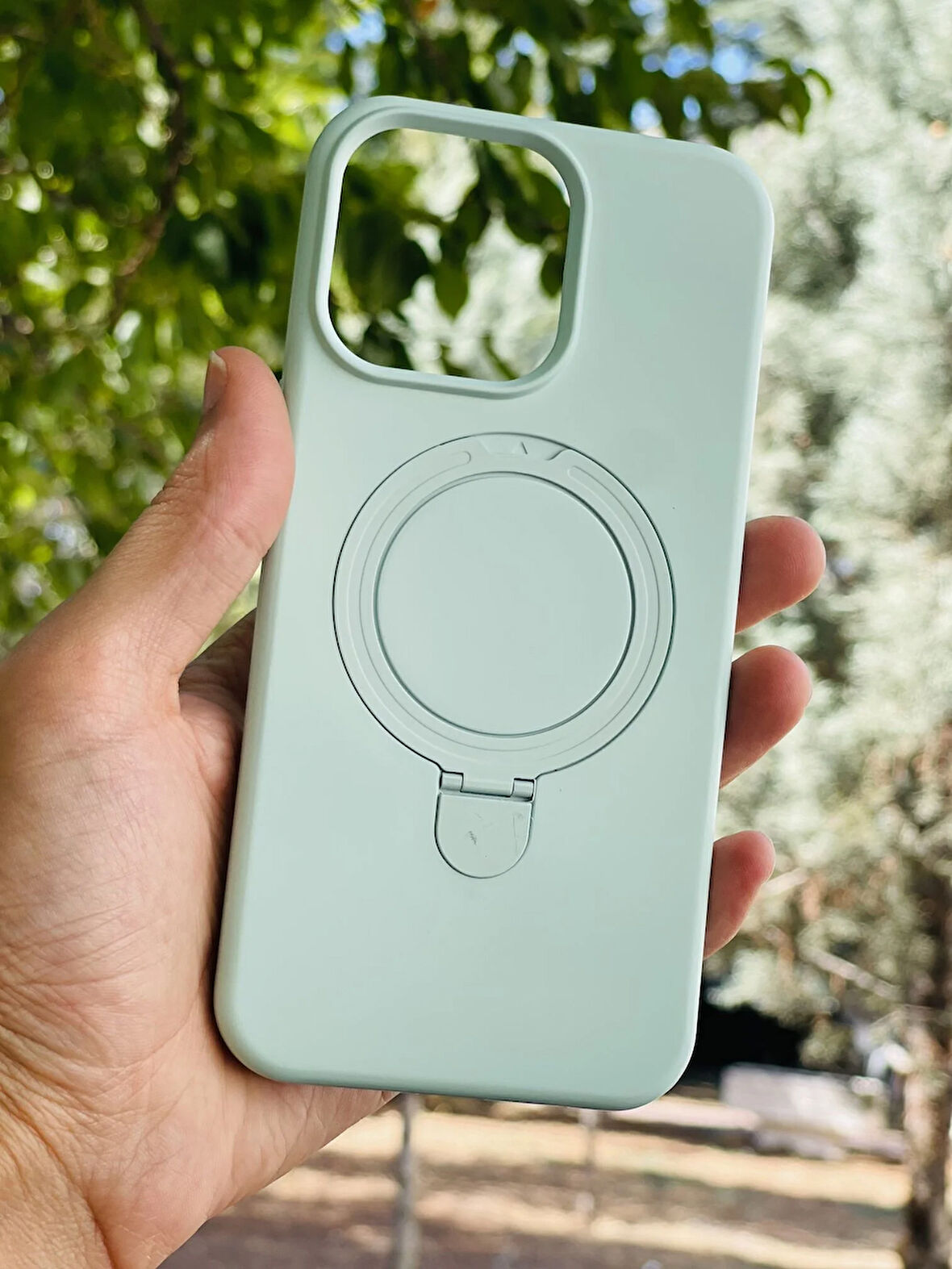 Apple iPhone 15 Kılıf Regal Mgsafe İçi Kadife Soft Standlı Silikon Kapak