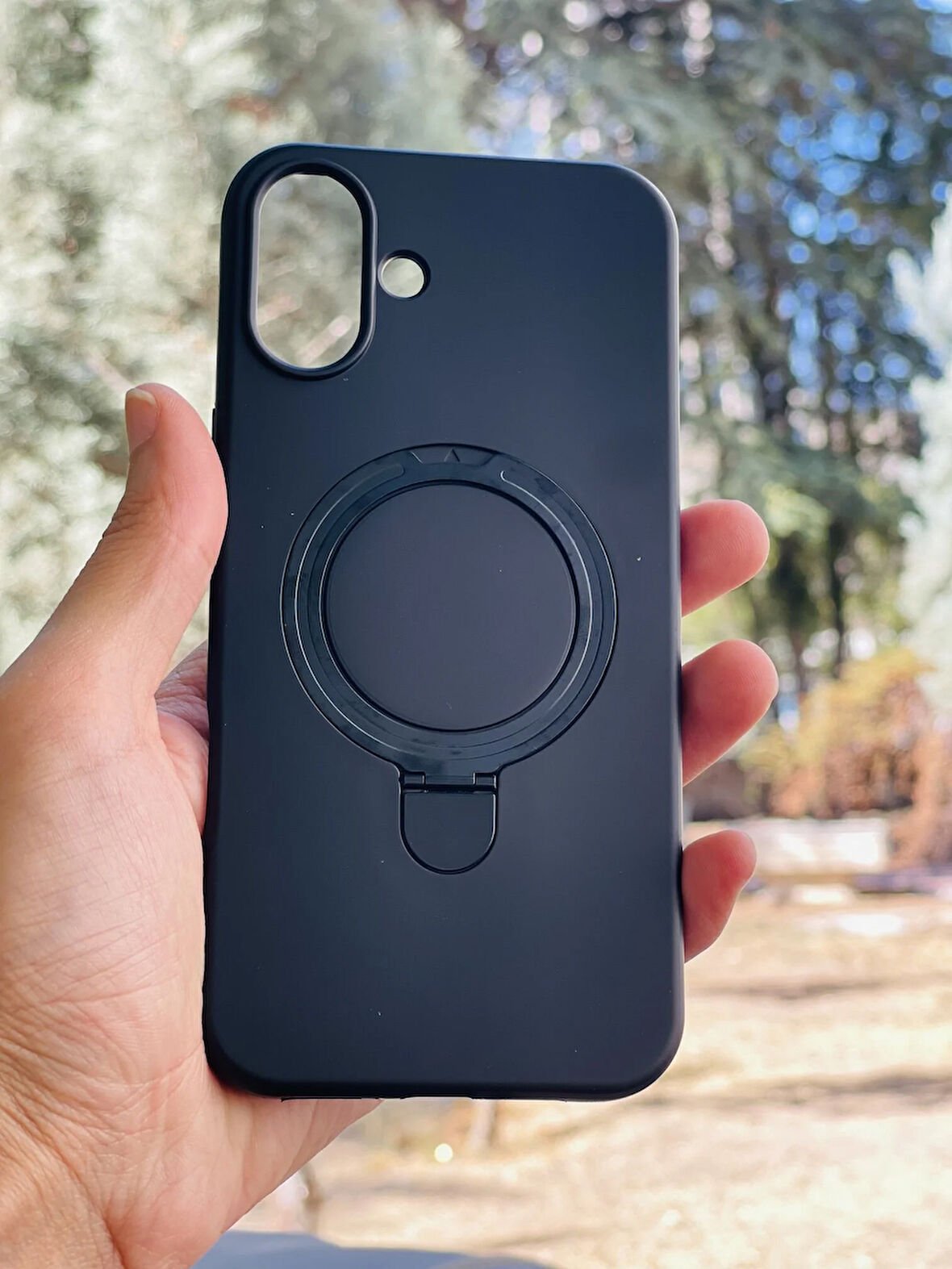 Apple iPhone 16 Plus Kılıf Regal Mgsafe İçi Kadife Soft Standlı Silikon Kapak