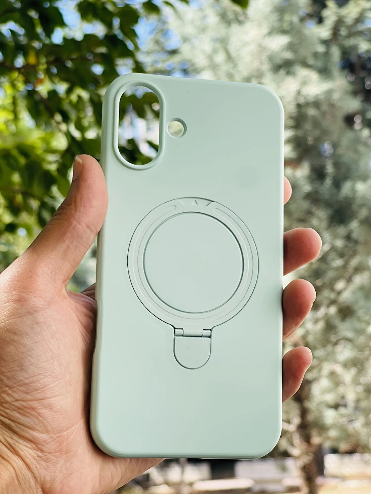 Apple iPhone 16 Plus Kılıf Regal Mgsafe İçi Kadife Soft Standlı Silikon Kapak