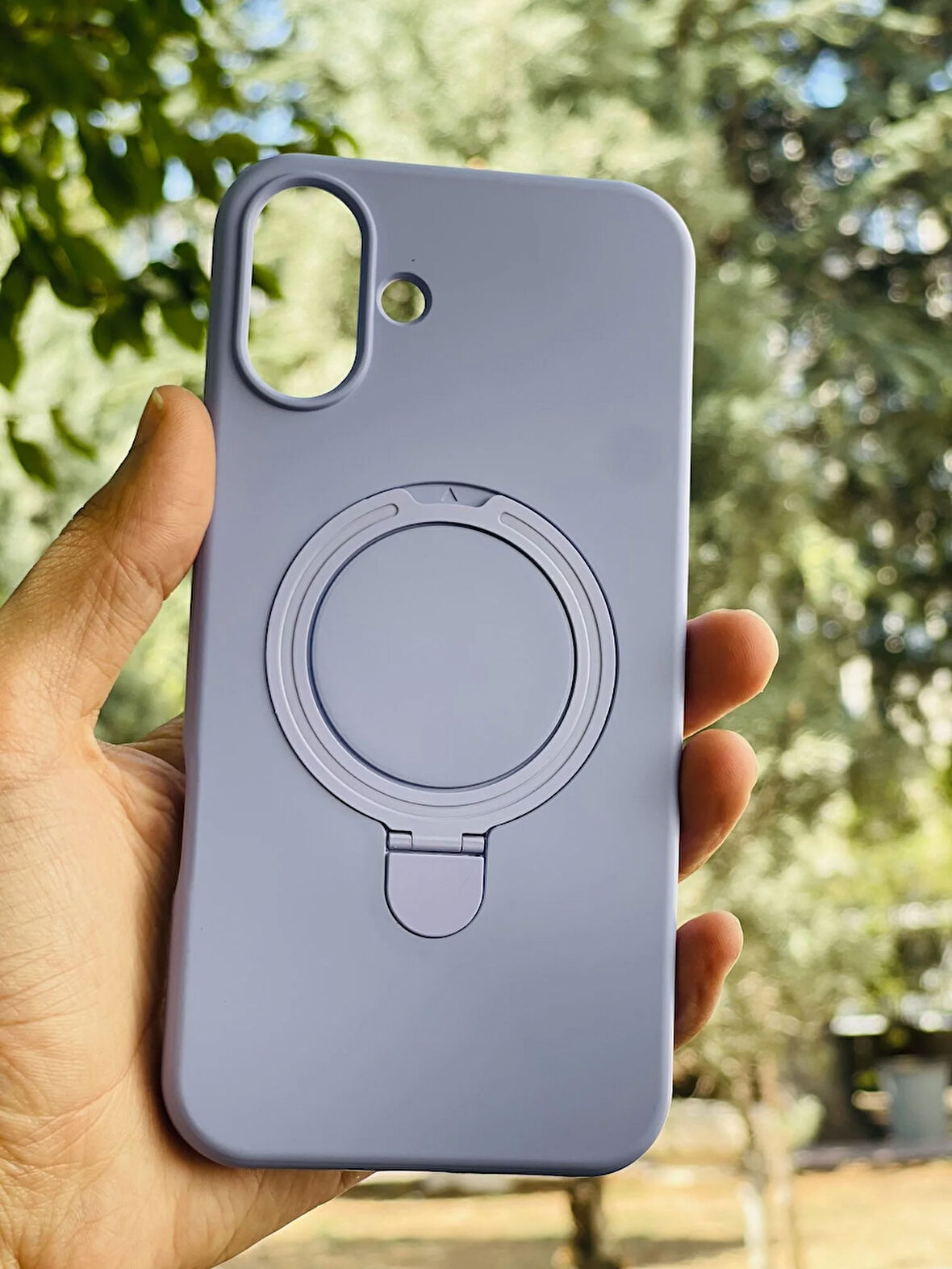 Apple iPhone 16 Plus Kılıf Regal Mgsafe İçi Kadife Soft Standlı Silikon Kapak