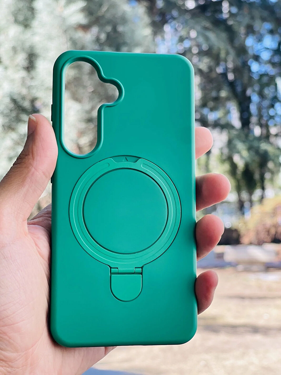 Samsung Galaxy S25 Kılıf Regal Mgsafe İçi Kadife Soft Standlı Silikon Kapak