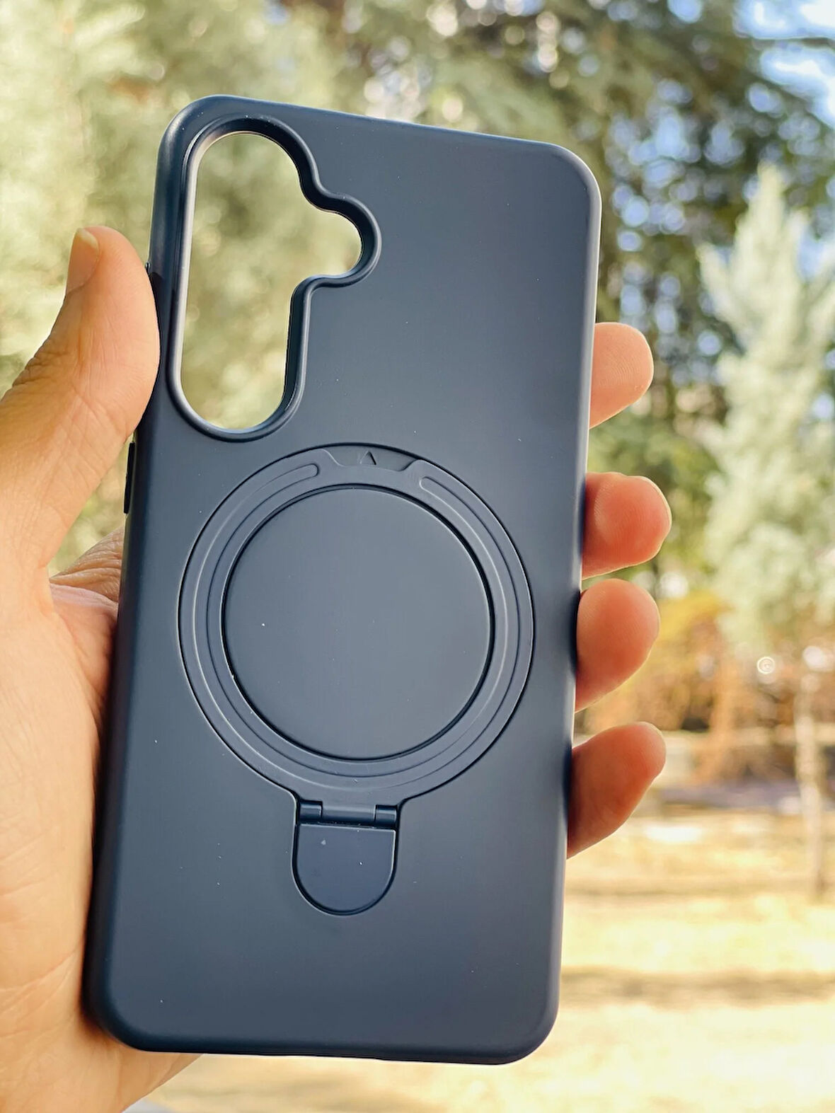 Samsung Galaxy S25 Kılıf Regal Mgsafe İçi Kadife Soft Standlı Silikon Kapak