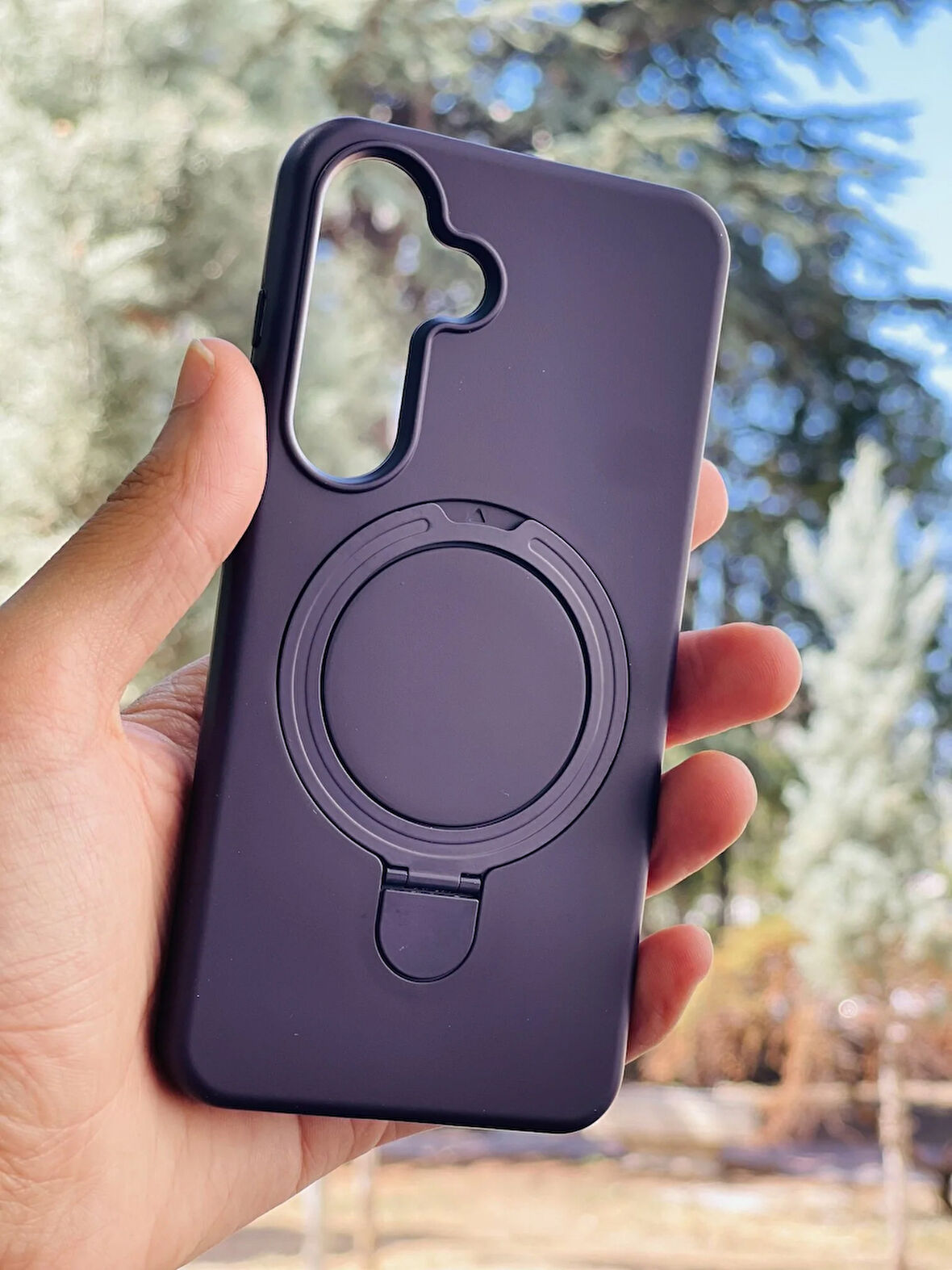 Samsung Galaxy S25 Kılıf Regal Mgsafe İçi Kadife Soft Standlı Silikon Kapak