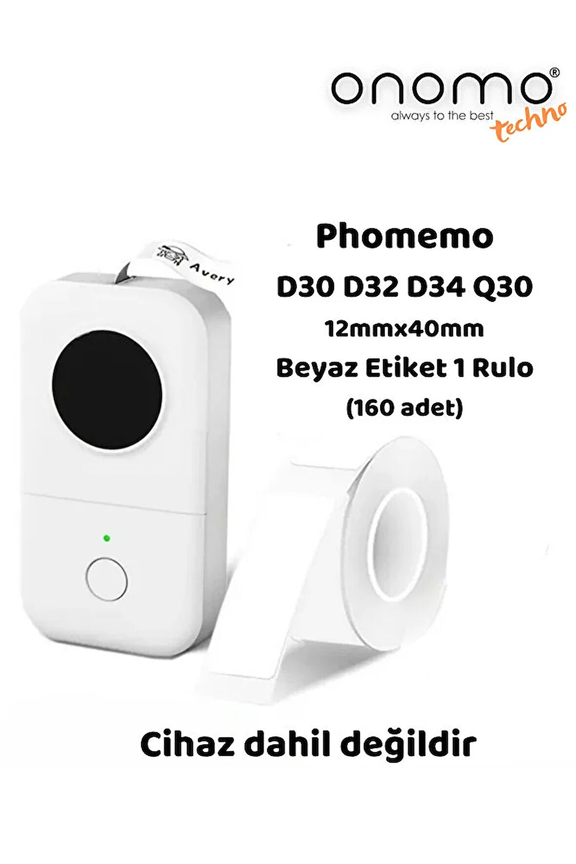 Life Phomemo (1 RULO) 12x40mm/160adet Beyaz Etiket D30/q30
