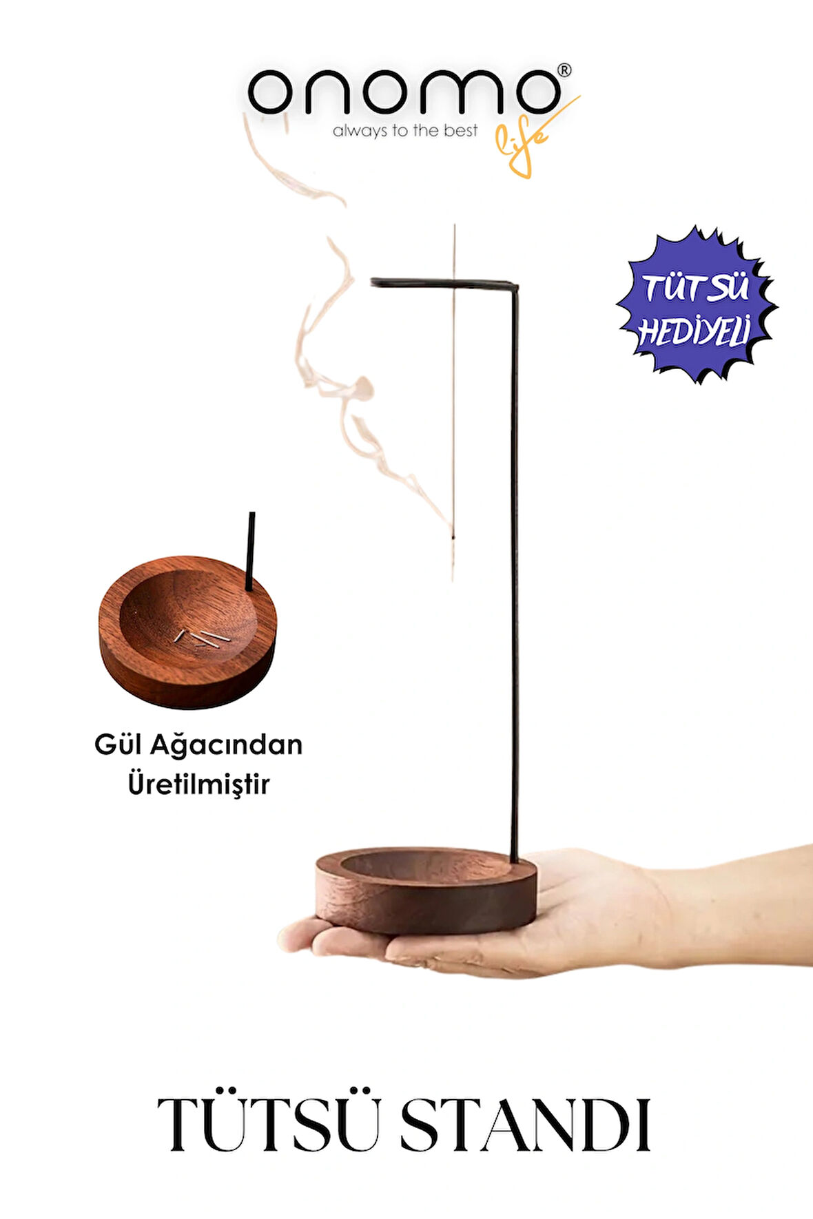 Life Tütsü Standı, Ahşap Tütsülük Tutucu, Meditasyon