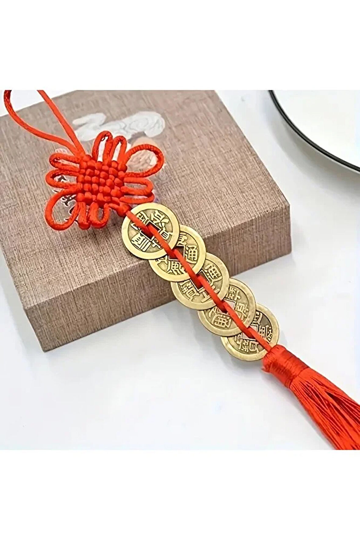 Feng Shui Şans Parası 5'li Askılı 27cm Boy
