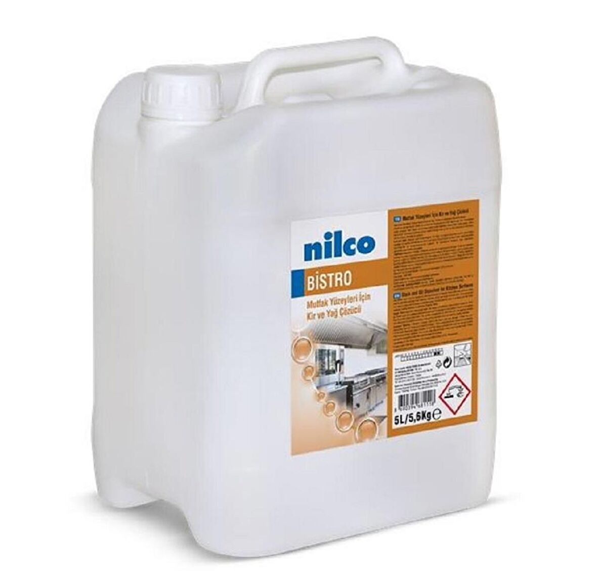 Nilco BISTRO 5L/5,6 KG MUTFAK YÜZEYLERİ İÇİN KİR VE YAĞ ÇÖZÜCÜ