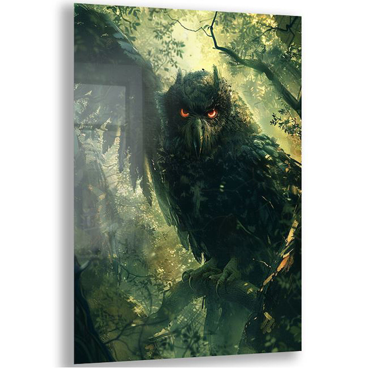 Fantastik ve Korku Cam Tablo - Karışık - Dikey Motif 01-019