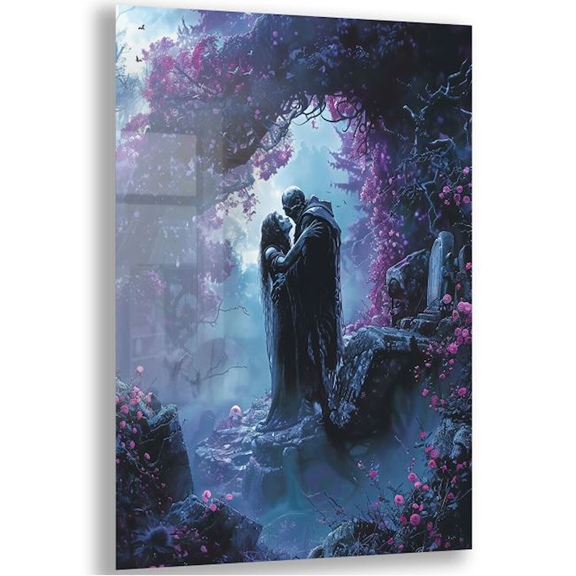 Fantastik ve Korku Cam Tablo - Karışık - Dikey Motif 01-059