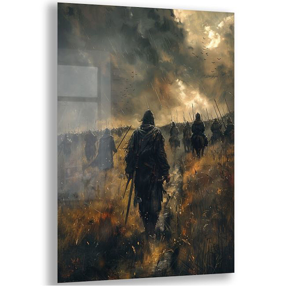 Fantastik ve Korku Cam Tablo - Karışık - Dikey Motif 01-079