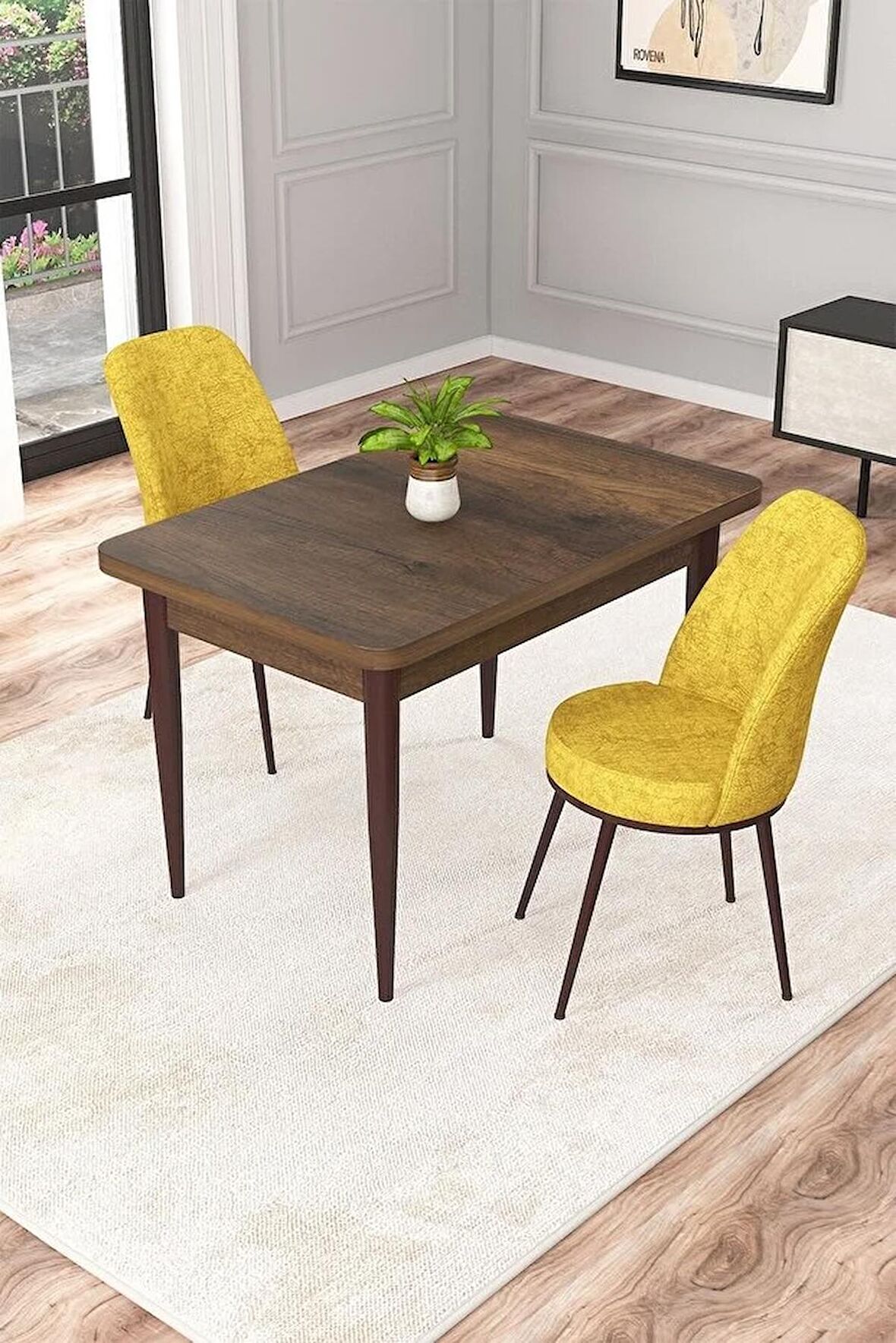 Rovena Raum Barok 70x110 Sabit Suntalam Yemek Odası Takımı 2 Adet Sandalye