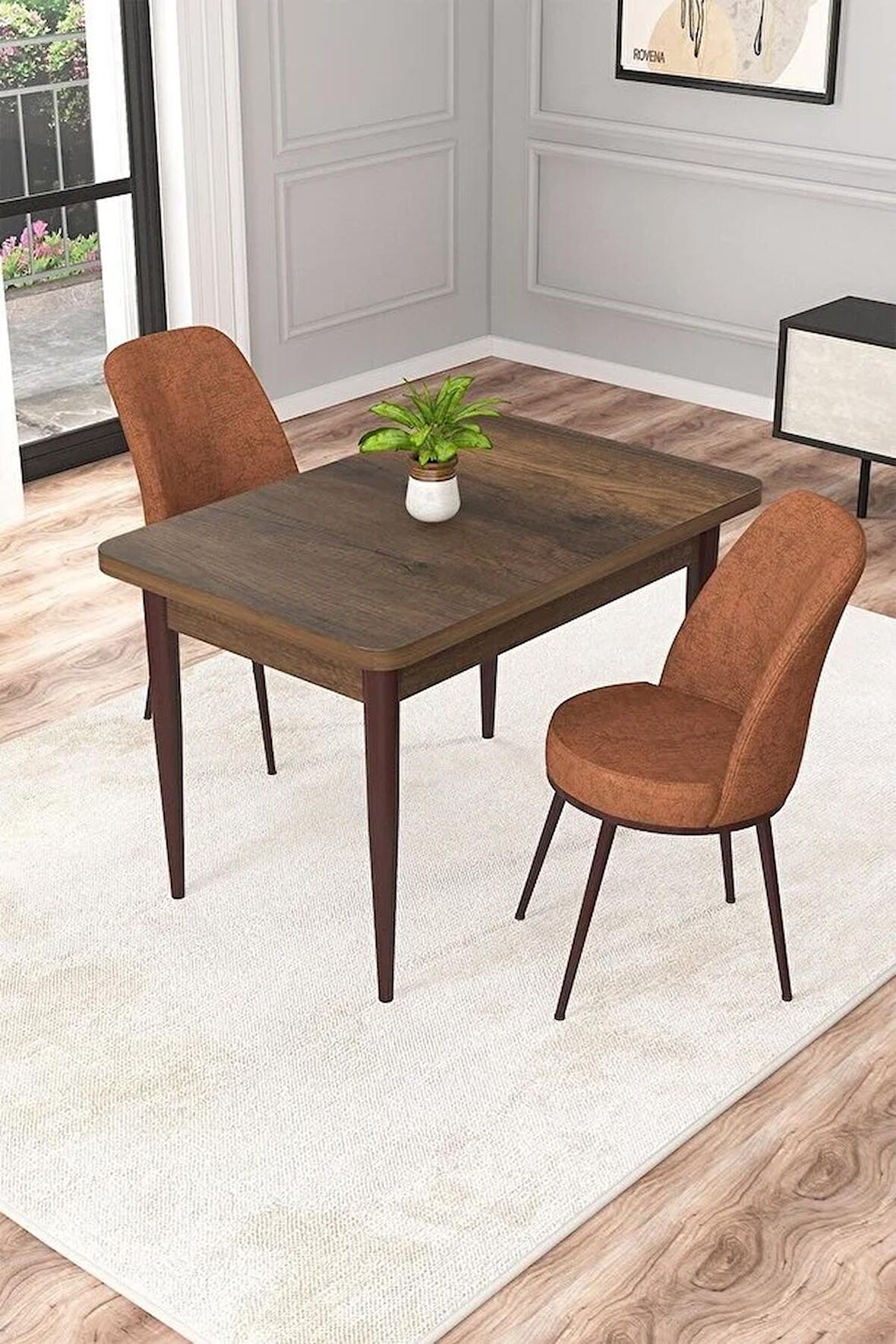 Rovena Raum Barok 70x110 Sabit Suntalam Yemek Odası Takımı 2 Adet Sandalye
