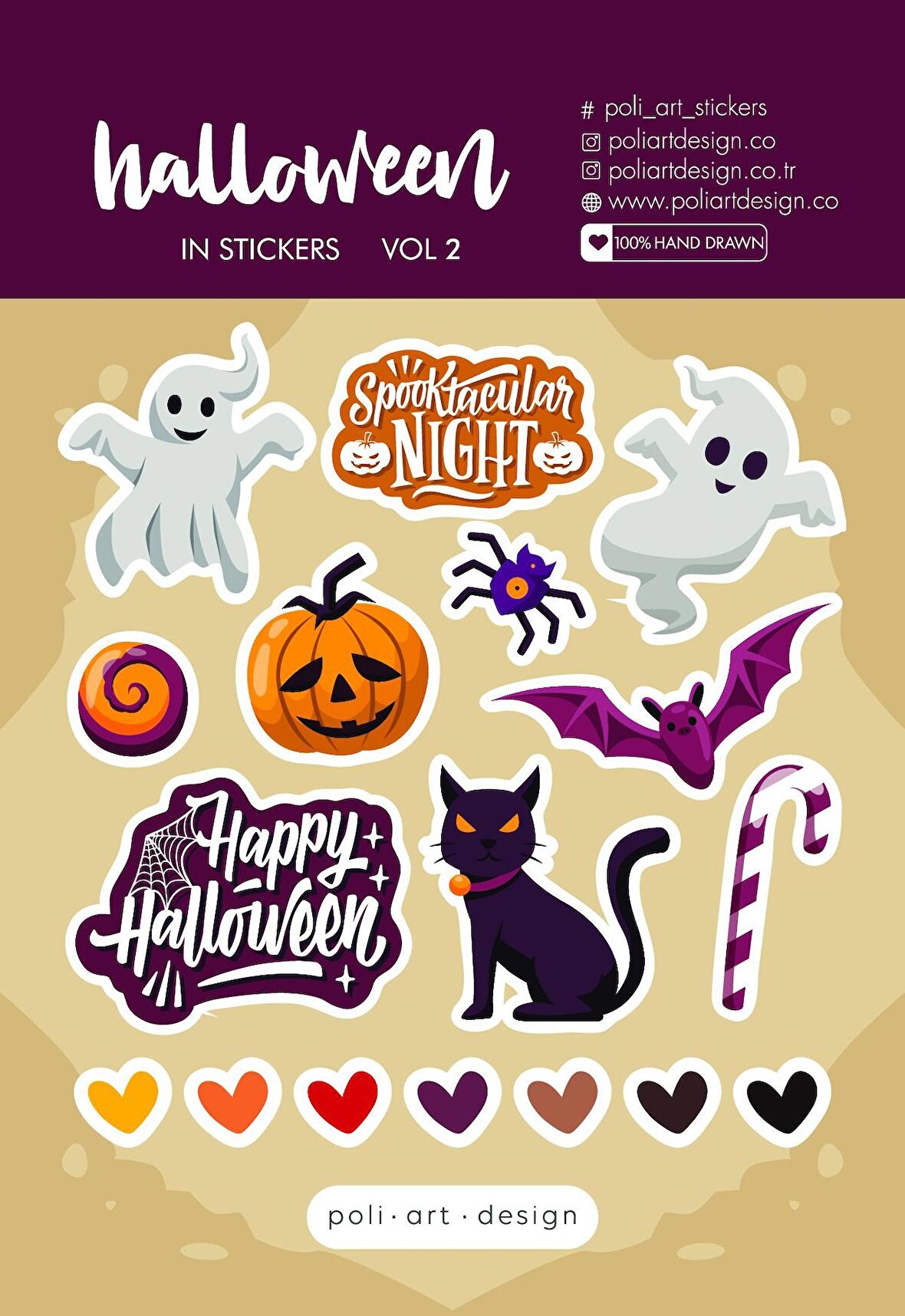 Halloween vol.2 vinil çıkartma seti sticker etiket