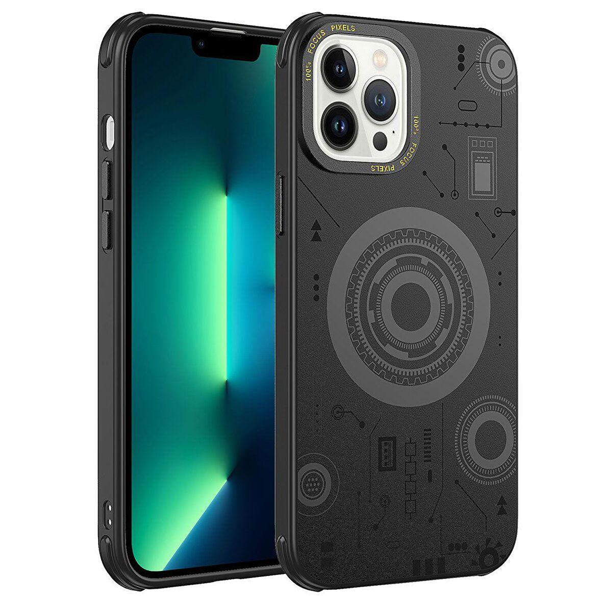 Gpack Apple iPhone 12 Pro Max Kılıf Magsafe Şarj Özellikli Desenli Hot Kapak