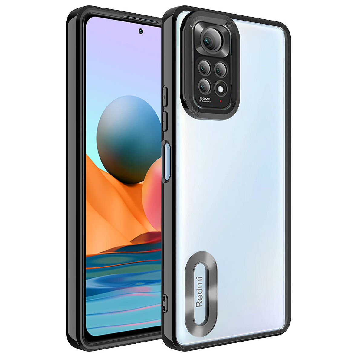 Gpack Xiaomi Redmi Note 12S Kılıf Logo Gösteren Kamera Korumalı Silikon