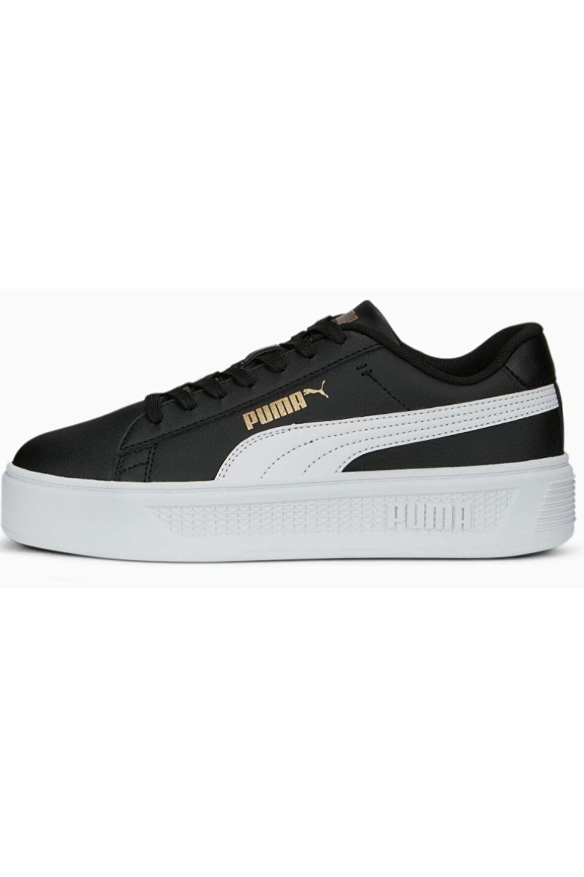 PUMA KADIN SİYAH BEYAZ SMASH PLATFORM V3 SNEAKERS SPOR AYAKKABI VO39075802 