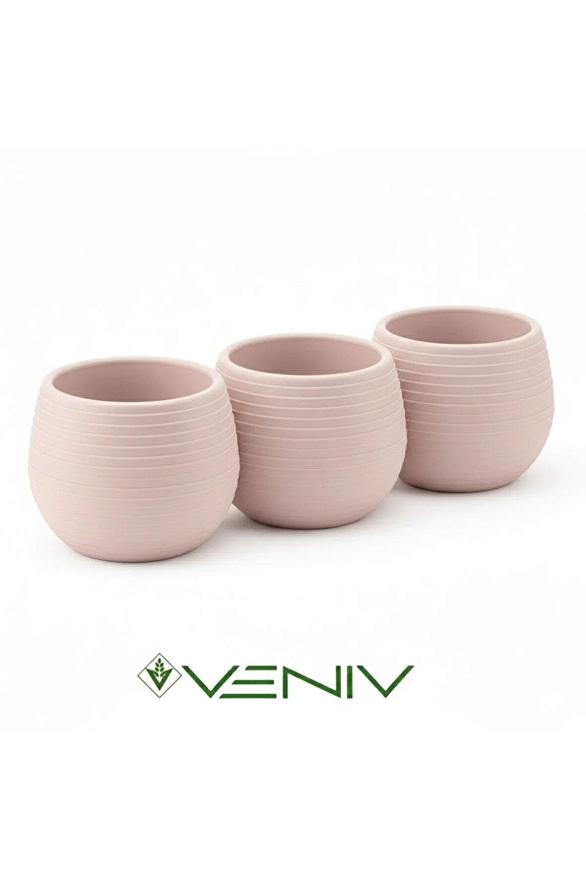 3 Adet Dekoratif Su Hazneli Saksı- 0.13L