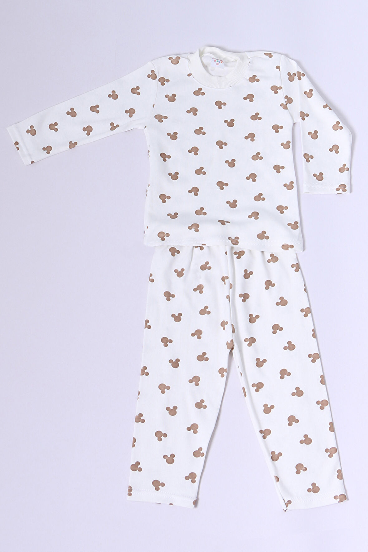 BEBEK PAMUK PİJAMA TAKIMI TENKLİ BASKILI BİSİKLET YAKA A2