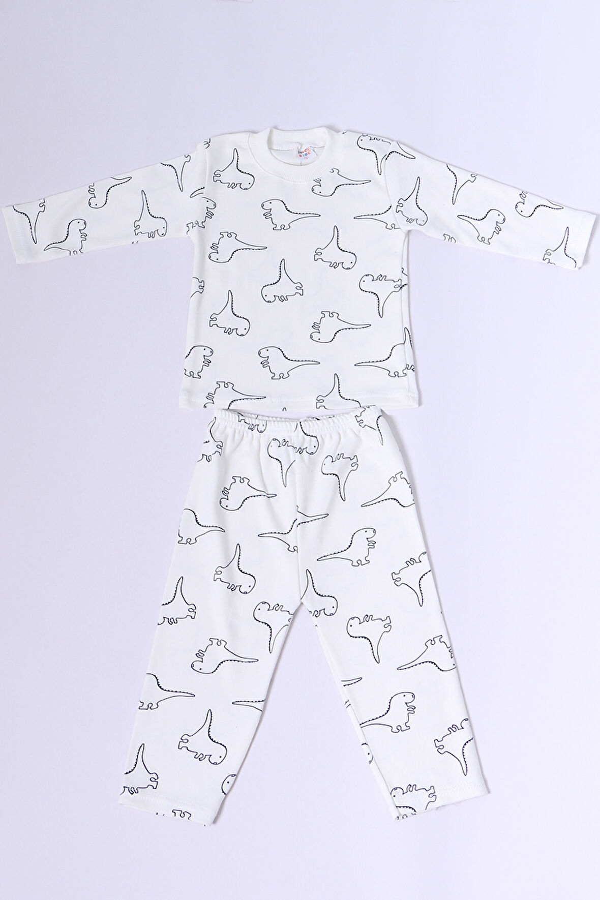 BEBEK PAMUK PİJAMA TAKIMI TENKLİ BASKILI BİSİKLET YAKA A2