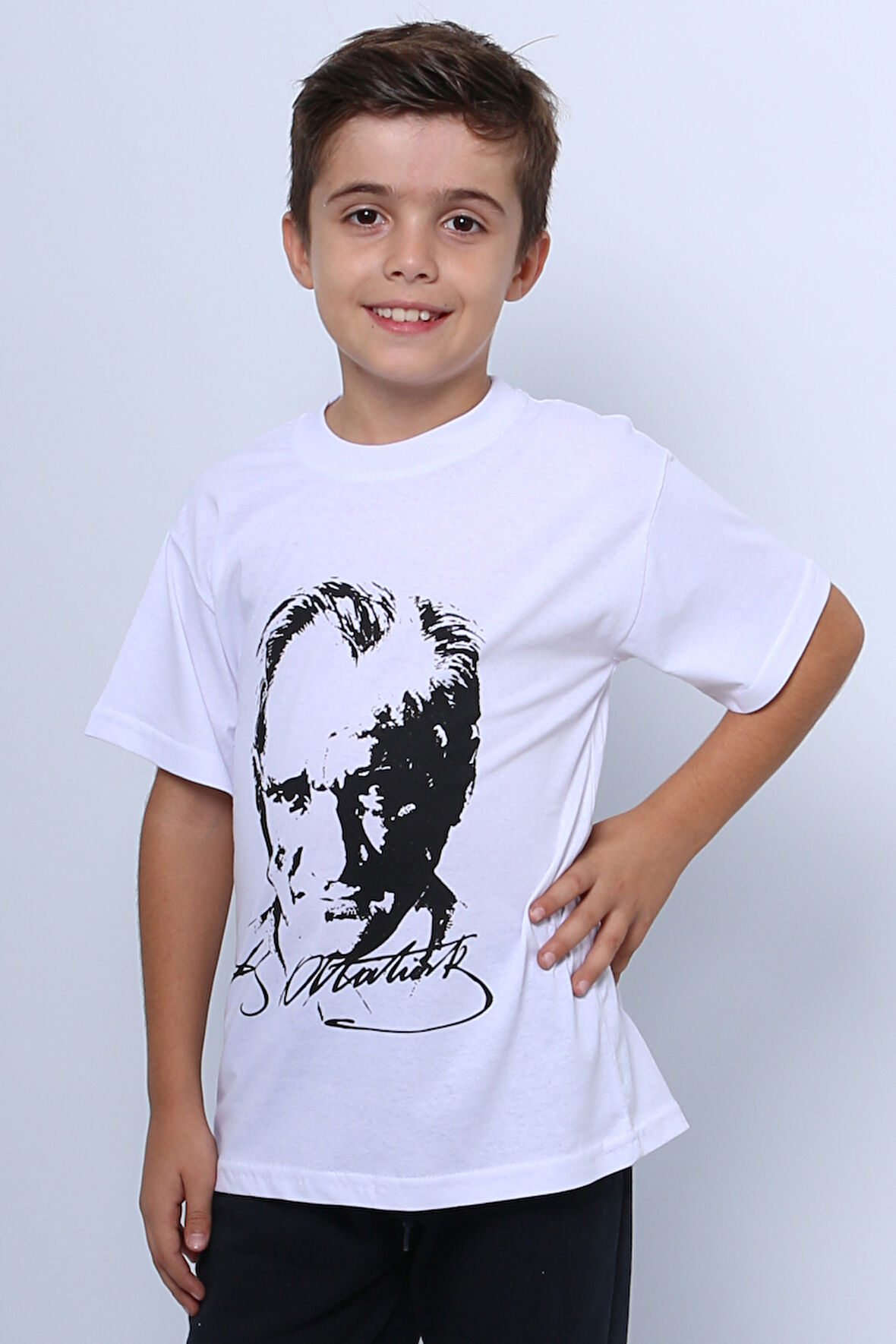 ÇOCUK ATATÜRK AYYILDIZ BASKILI TSHİRT KISA KOLLU A62