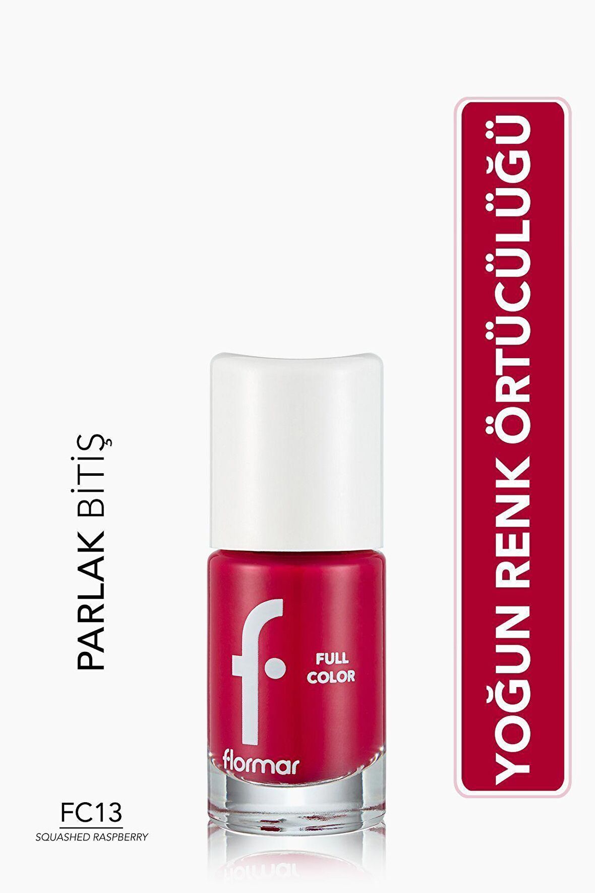 Flormar Yoğun Pigmentli Parlak Oje-full Color Nail Enamel-fc13 Squashed Raspberry -8690604310494