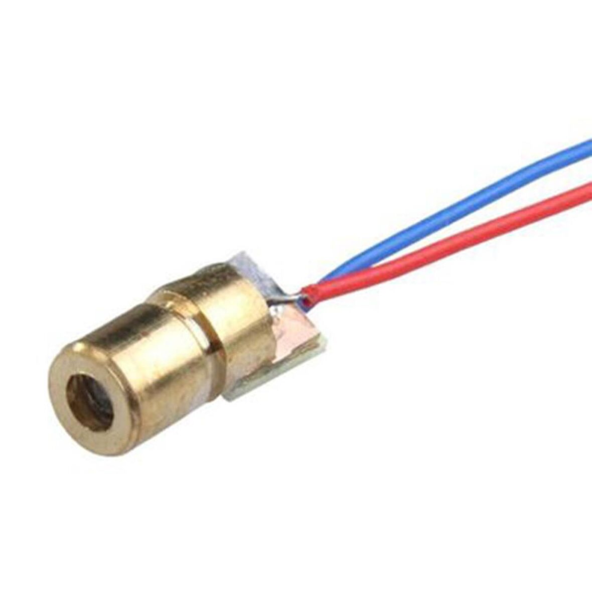 6mm 650nm 5mW Kırmızı Nokta Kafalı Bakır Lazer 5V