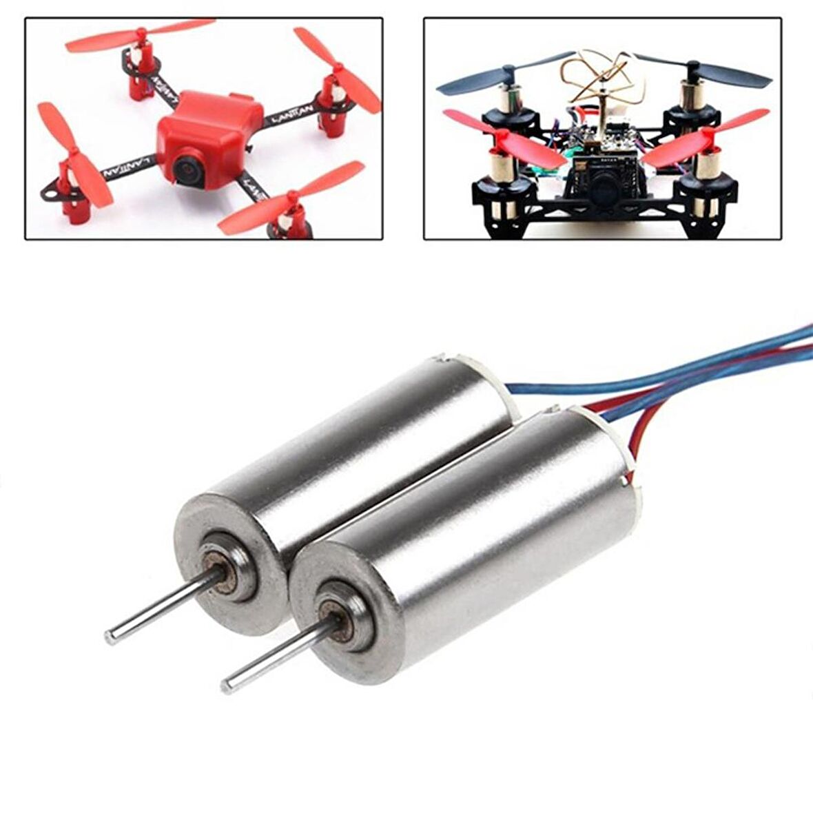 Mini Drone Motor 3.7V 53000 Rpm 2 Adet 17x7mm