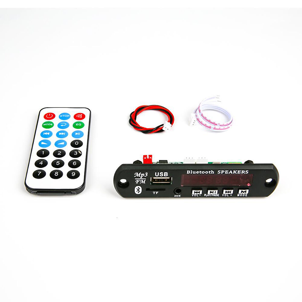 MP3 Çözücü Modülü (SD Kart Girişi, USB 2.0, FM Radyo, Uzaktan Kumanda) (B Kalite)