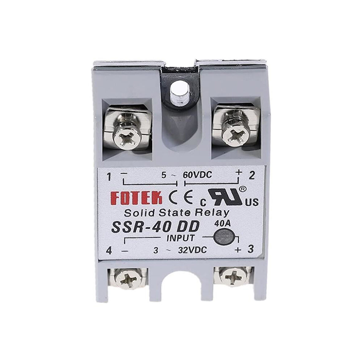 SSR-40DD SSR Solid State Röle 40A 3-32V Giriş 5-60V Çıkış (Katı Hal Rölesi)