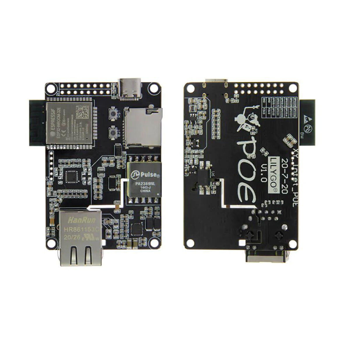 T-Internet-POE ESP32-WROOM LAN8720A Chip Ethernet Adaptörü ve Downloader Genişleme Kartı 