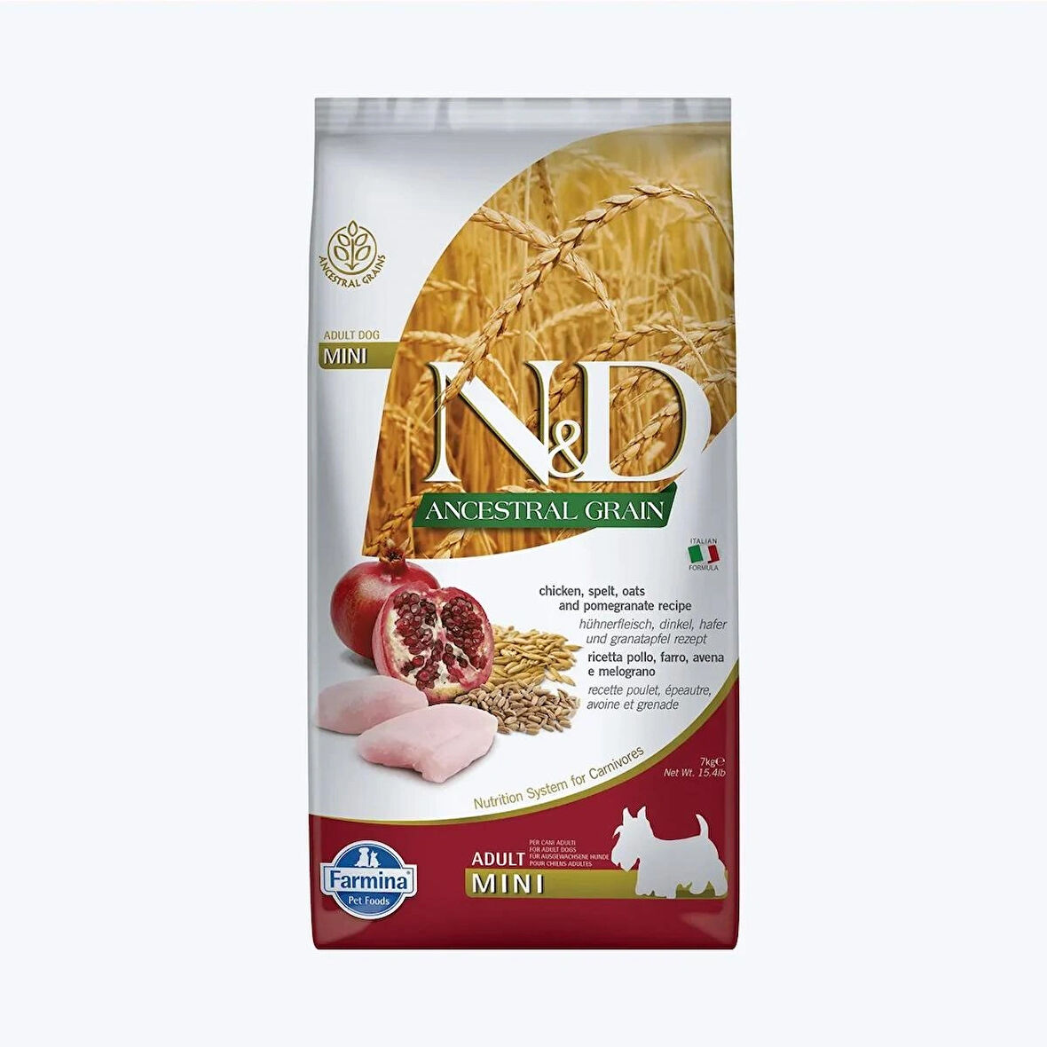 Nd Ancestral Graın Mini Adult 7kg Köpek Düşük Tahıllı Tavuklu Narlı Küçük Irk Yetişkin Köpek Maması