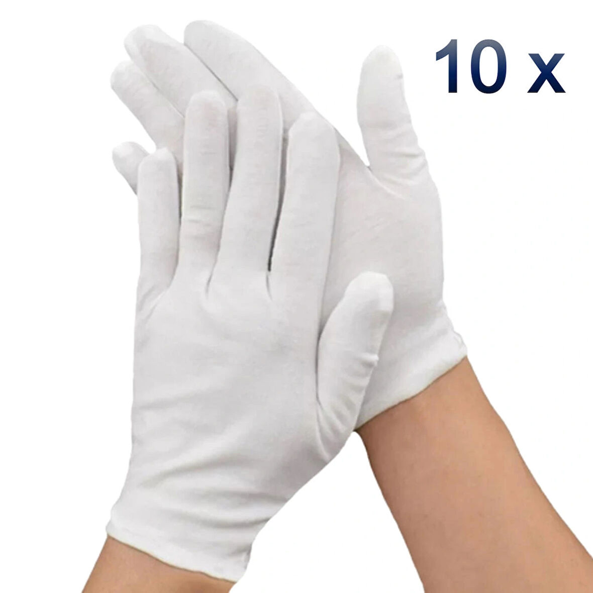 Beyaz Renk Unisex Bando Garson Pandomim Gösteri Merasim Tören Eldiveni ( 10 Çift )