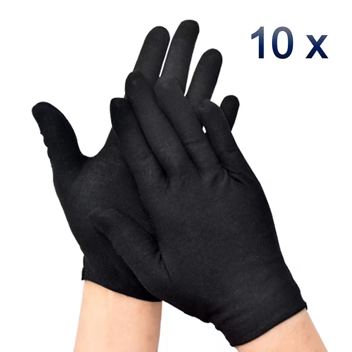 Siyah Renk Unisex Bando Garson Pandomim Gösteri Merasim Tören Eldiveni ( 10 Çift )