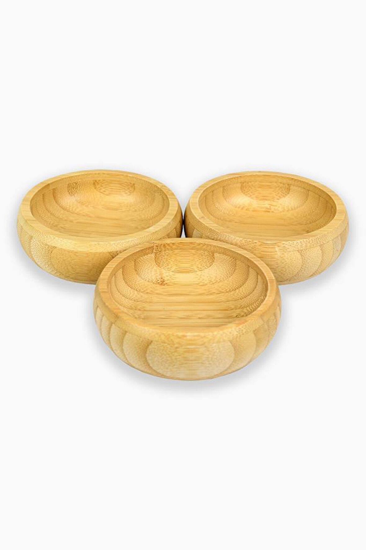 Bambu Ahşap Sosluk ve Çerezlik 10 cm 3'lü Set