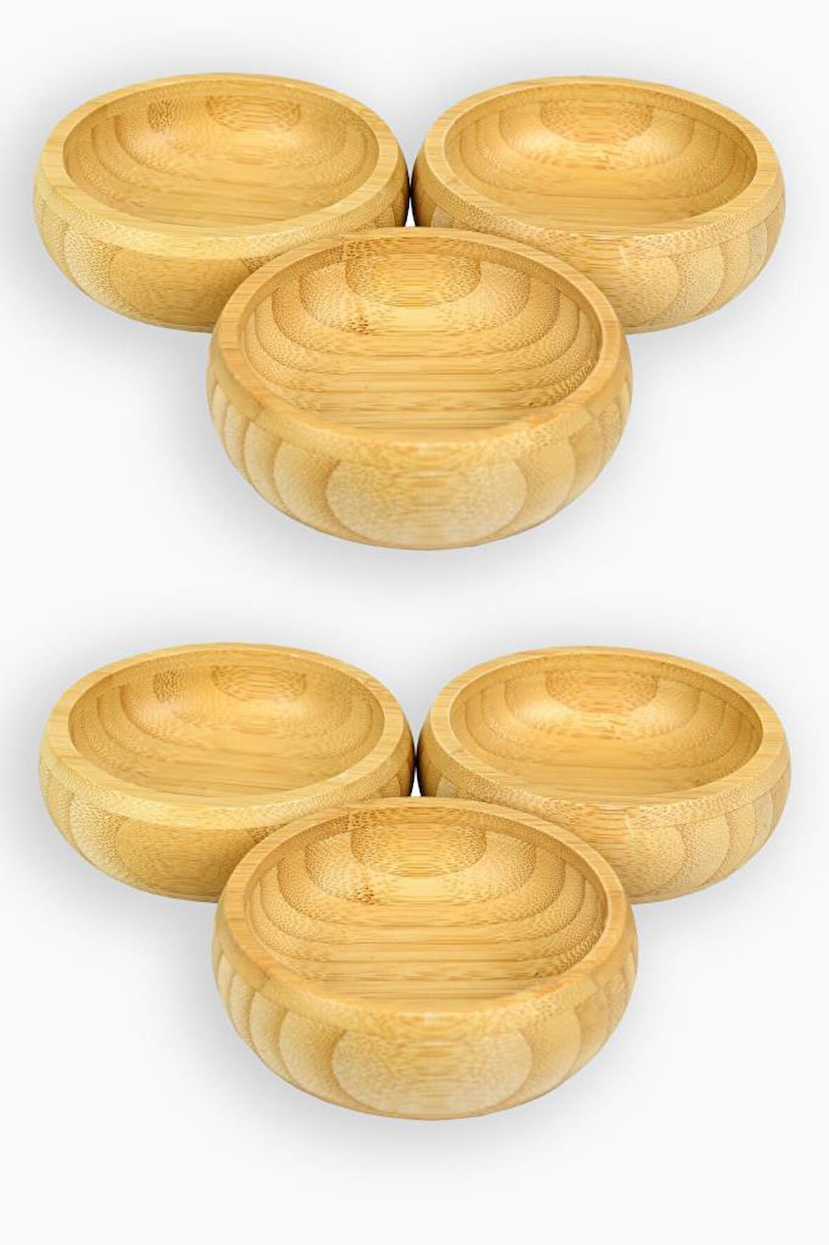 Bambu Ahşap Sosluk ve Çerezlik 10 cm 6'lı Set