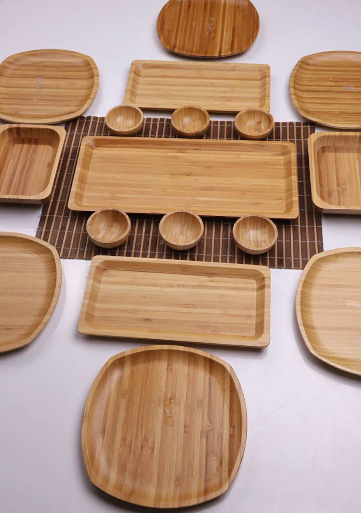 Atbyhome Bambu Elegance 6 Kişilik 17 Parça Doğal Bambu Kahvaltı Takımı - Kahvaltı Seti