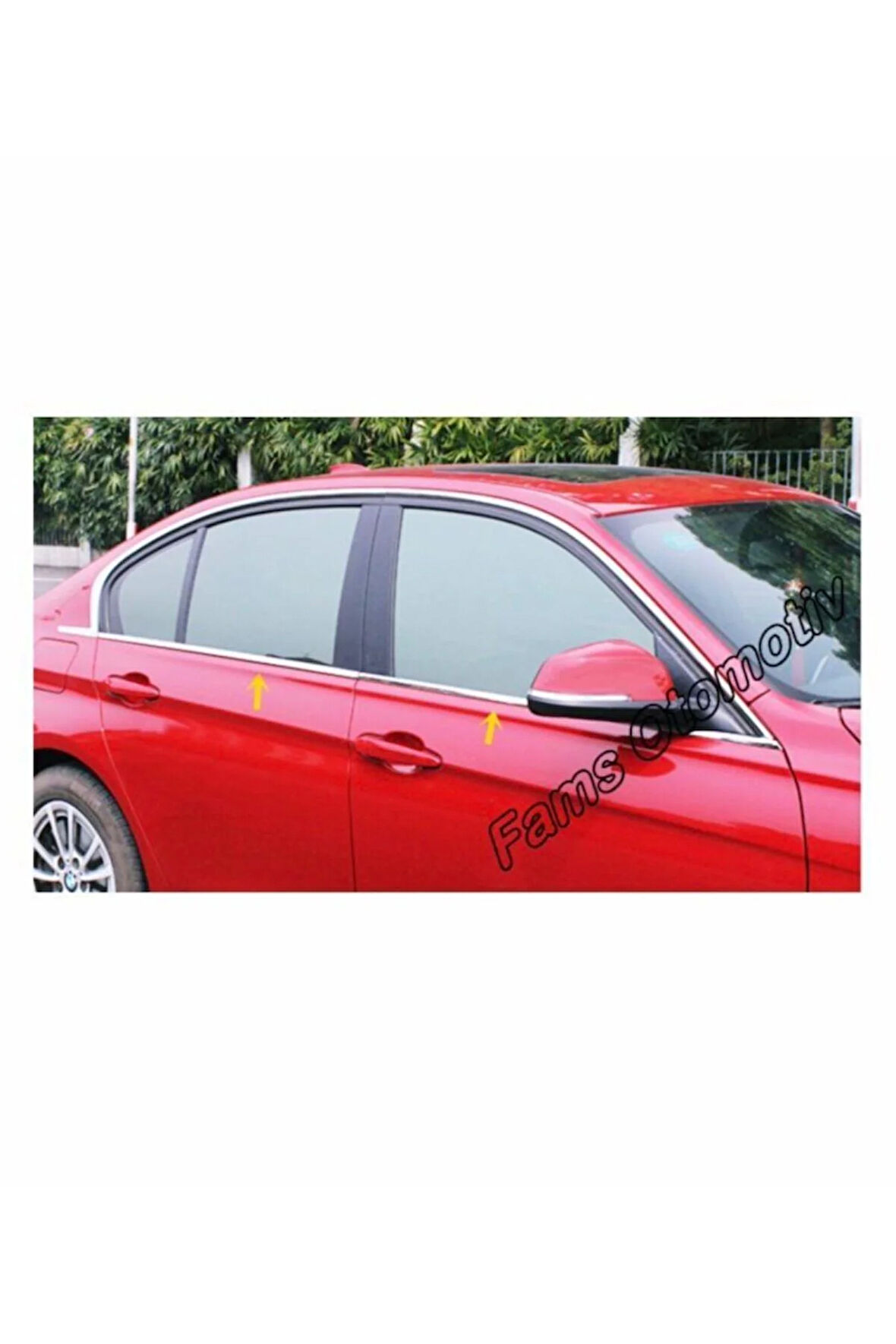 Bmw 3 Serisi F30 Cam Çıtası 4 Parça 2011-2018 Arası P. Çelik